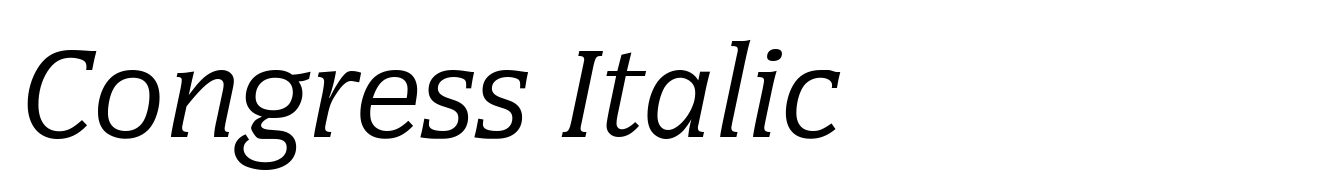 Congress Italic